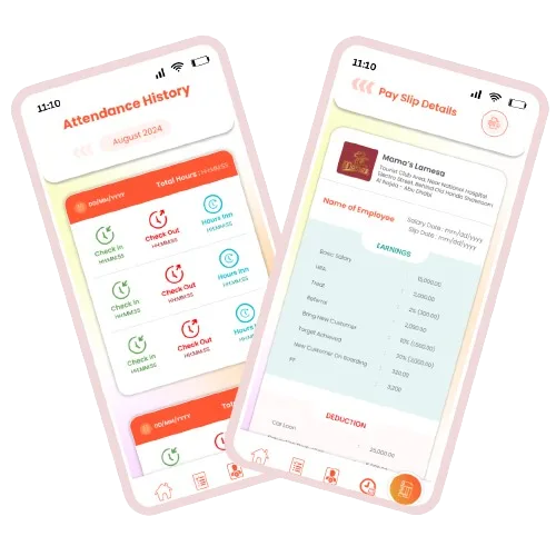 BrixPOS restaurant management app on a mobile phone